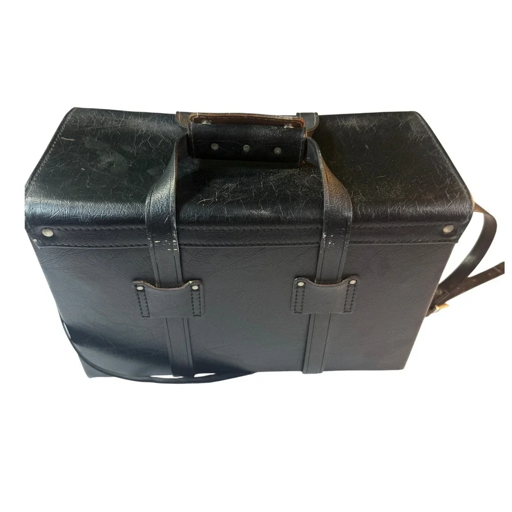 Vintage 60s MCM Train Case Blk Vinyl K.I. & Co Japan Photography MCM Travel Bag